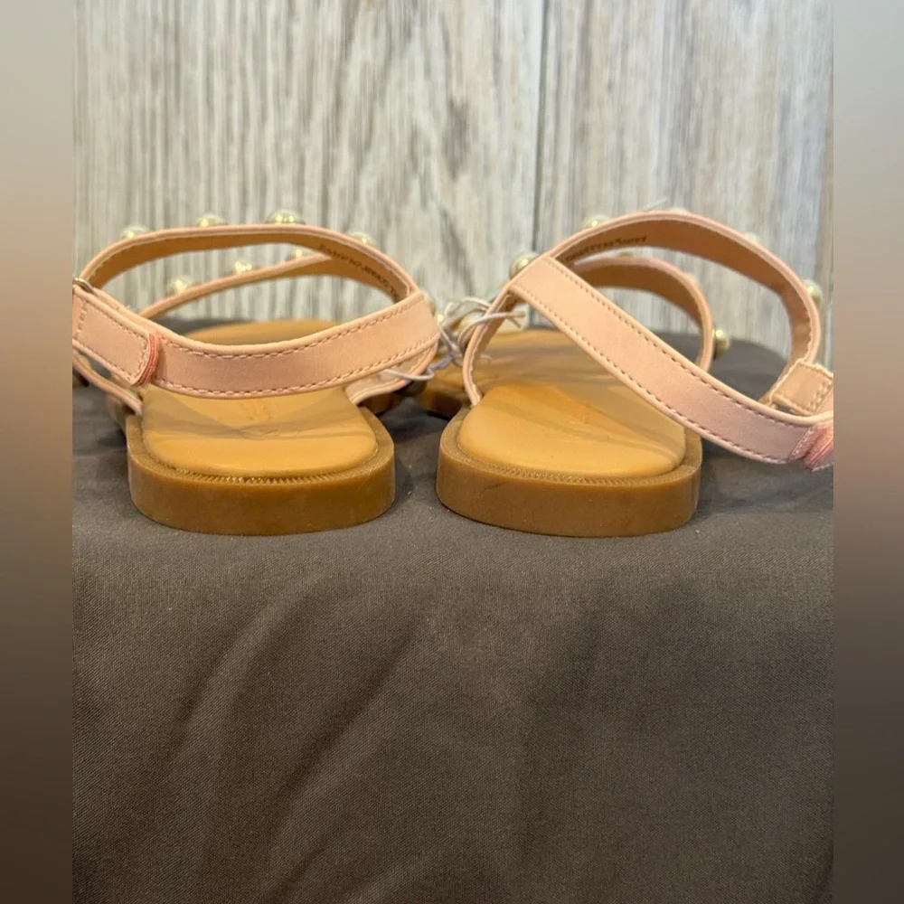 Cat & Jack Pink and Tan Studded Sandals NWT Sz 2